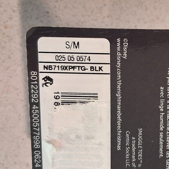 Disney Jack Skeleton Nightmare Before Christmas Slippers Women's Size S/M - Picture 15 of 15